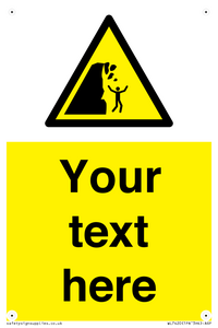 Custom Warning unstable cliff